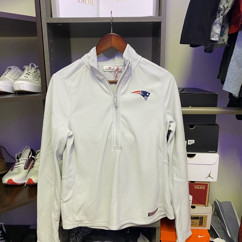 vineyard vines patriots quarter zip pull over